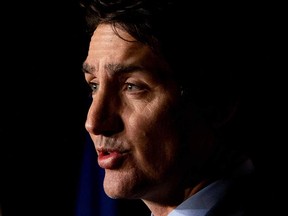 Prime Minister Justin Trudeau speaks to the media during a news conference in Toronto, on April 11, 2023.