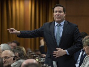 Public Safety Minister Marco Mendicino rises during Question Period, in Ottawa, Wednesday, March 29, 2023. Mendicino will testify this afternoon on legislation aimed at unblocking humanitarian support for Afghanistan.