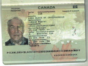 Conrad Black's passport