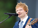 Singer Ed Sheeran performs during the Platinum Jubilee Pageant in front of Buckingham Palace on June 05, 2022 in London, England.