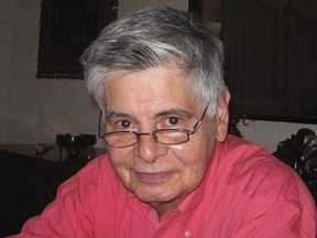 In this photo provided by his son Jose Olmos, award-winning Bolivian journalist Harold Olmos is seen at his home in Santa Cruz, Bolivia, Dec. 31, 2016. Olmos, whose gentlemanly manner belied a remarkable reportorial tenacity and who led Associated Press operations in Venezuela and Brazil after fleeing his coup-convulsed homeland more than four decades earlier, died Wednesday, April 5, 2023. He was 78.