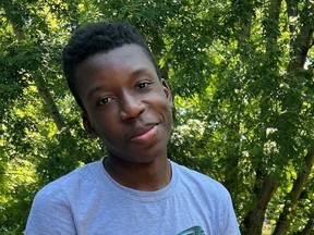 Ralph Yarl, a Black 16-year-old who was shot and wounded by a homeowner after mistakenly going to the wrong house to pick up his siblings, poses in this picture obtained from social media.