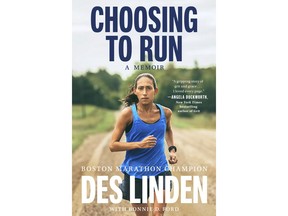 This book cover image released by Dutton shows "Choosing to Run" by Des Linden. (Dutton via AP)