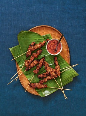Pork satay with chili, ginger and lime recipe from The Indonesian Table