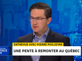 Conservative Leader Pierre Poilievre in a recent one-on-one interview with Radio-Canada, the French-language arm of CBC. Not only does Poilievre never do this with English CBC, but he's promised to defund them into oblivion.