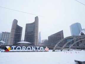 Nominations open today for Toronto's next mayor, with several contenders set to submit their names in a crowded race. Toronto City Hall is pictured in Toronto, on Saturday, March 4, 2023.
