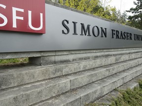 Simon Fraser University is pictured in Burnaby, B.C., Tuesday, Apr 16, 2019. Five Simon Fraser University football players filed for an injunction against the school Thursday to reinstate its football program.THE CANADIAN PRESS/Jonathan Hayward