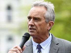FILE - Attorney Robert F. Kennedy Jr. speaks at the New York State Capitol, May 14, 2019, in Albany, N.Y. Anti-vaccine activist Robert F. Kennedy Jr. launched his longshot bid to challenge President Joe Biden for the Democratic nomination next year. Kennedy, a member of one of the country's most famous political families who has in recent years been linked to some far-right figures, kicked off his campaign in Boston on Wednesday, April 19, 2023.