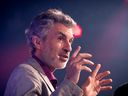 Yoshua Bengio, scientific director of the Quebec artificial intelligence institute Mila speaks at the C2 conference in Montreal on Wednesday May 24.