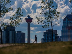 Thunder clouds build to the west behind Calgary’s downtown skyline on Monday, May 15, 2023.
Gavin Young/Postmedia
