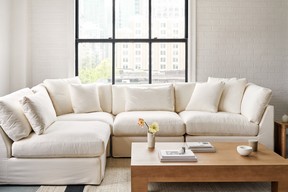 The Get Together sofa in Cream Linen.