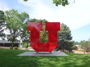 Red U on the University of Utah campus, Salt Lake City, Utah, USA.