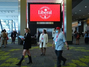 People attend the national Liberal convention in Ottawa on Thursday, May 4, 2023.