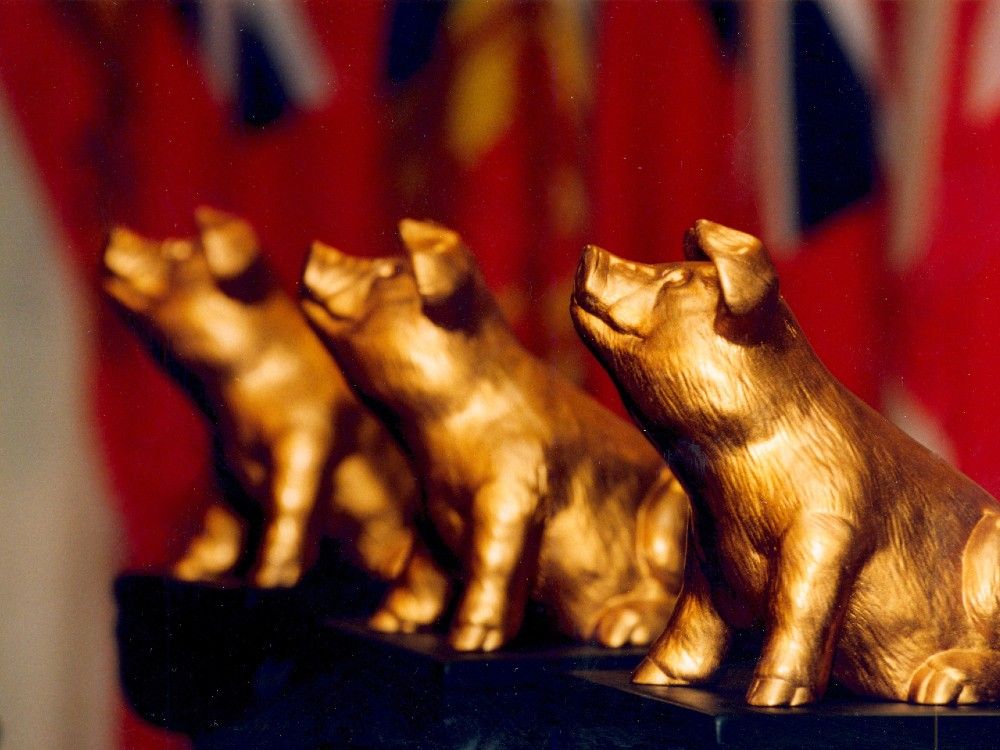 The Teddy Waste Awards were named in honour of Ted Weatherill, a federal bureaucrat fired as head of Canada's Labour Relations Board in 1998 for his lavish food and travel expenses.