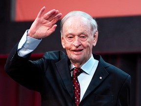 Former prime minister Jean Chrétien at the Liberal convention in Ottawa, May 5, 2023.