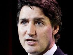 Justin Trudeau speaks in Toronto on May 26, 2023.