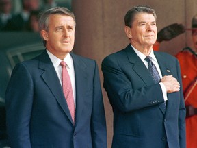 Brian Mulroney and Ronald Reagan