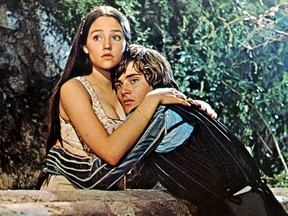Olivia Hussey and Leonard Whiting in the 1968 film, "Romeo and Juliet."