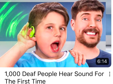 New video: MrBeast helps 1,000 deaf people hear again