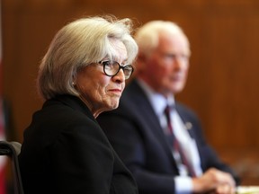 David Johnston, Independent Special Rapporteur on Foreign Interference, with his counsel Sheila Block.