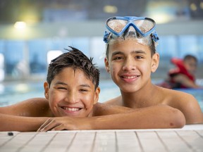 YMCA of Oakville boys swimming in pool