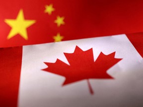 Canadian and Chinese flags