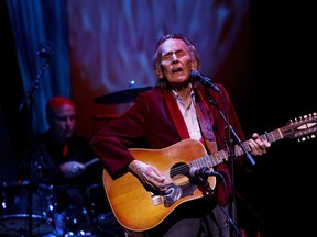 Gordon Lightfoot performs during the first concert at the newly re-opened Massey Hall in Toronto on November 25, 2021.