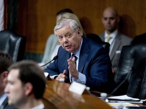 Sen. Lindsey Graham, R-S.C., speaks during a Senate Appropriations hearing on the President's proposed budget request for fiscal year 2024, on Capitol Hill in Washington, Tuesday, May 16, 2023.