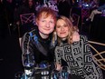 Ed Sheeran and Cherry Seaborn during The BRIT Awards Feb 2022.