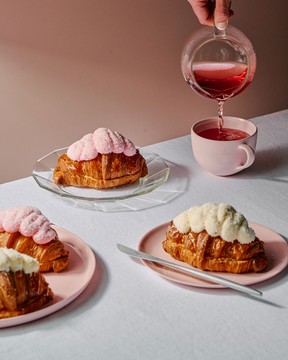 Finger bun pastries made with twice baked croissants