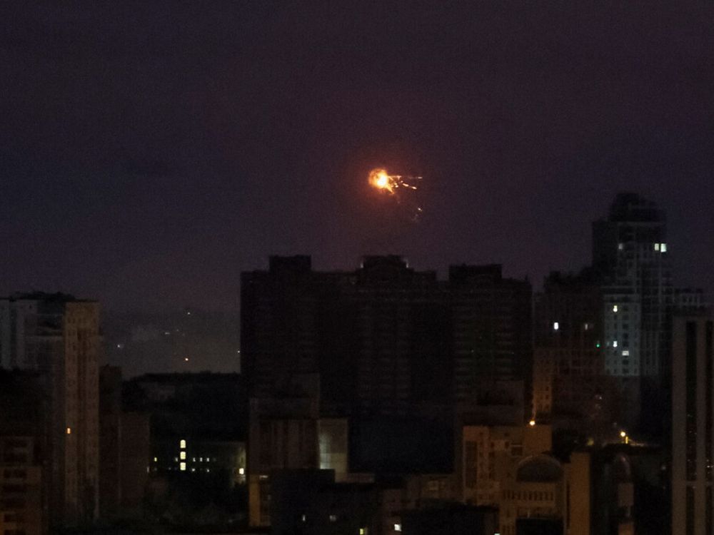 An explosion over Kyiv