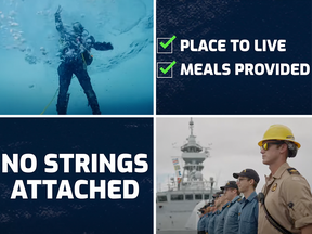 Screenshots from the Navy recruitment ad