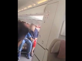 Passengers on board a flight