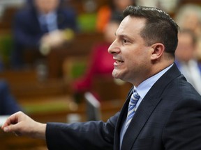 Minister of Public Safety Marco Mendicino rises during question period in the House of Commons on Parliament Hill in Ottawa on Tuesday, May 2, 2023.