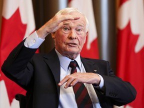 David Johnston, Independent Special Rapporteur on Foreign Interference, presents his first report in Ottawa on Tuesday, May 23, 2023.