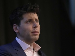 OpenAI's CEO Sam Altman, the founder of ChatGPT and creator of OpenAI speaks at University College London, as part of his world tour of speaking engagements in London, Wednesday, May 24, 2023.