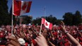 People celebrate Canada Day.