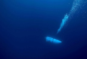 Titan sub pictured before its June implosion.