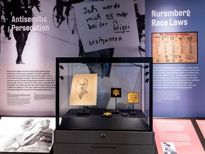 Artifacts in the Persecution Gallery of the Toronto Holocaust M