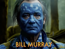 AI rendering of a deadpan Bill Murray in a Avatar movie.