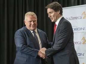Doug Ford and Justin Trudeau.