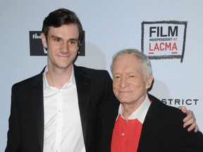 Hugh Hefner with son Marston