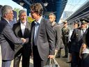 Prime Minister Justin Trudeau recently went to Kyiv to promise an additional 0 million in Canadian military aid.  Andriy Melnyk was among the delegates who greeted Trudeau at a Kyiv train station and accompanied him on a tour of the city.