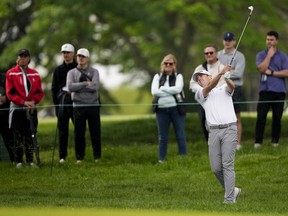 Canadian Myles Creighton makes a shot from the rough on the sixteenth hole during the second round of the Canadian Open in Toronto on Friday, June 9, 2023.&ampnbsp;Creighton is poised to take the next step of his career.