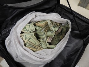 Bag of US cash seized