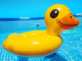 Inflatable yellow duck