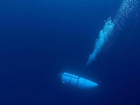 The Titan submersible underwater