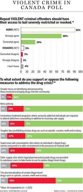 A graphic showing poll results