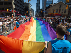 Volunteers with Pride Toronto