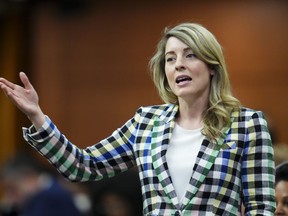 Minister of Foreign Affairs Melanie Joly rises during question period in the House of Commons on Parliament Hill in Ottawa on Tuesday, June 6, 2023. Joly has announced more support for Haiti as neighbouring countries say they have hope the Caribbean nation can overcome a severe political and humanitarian crisis.